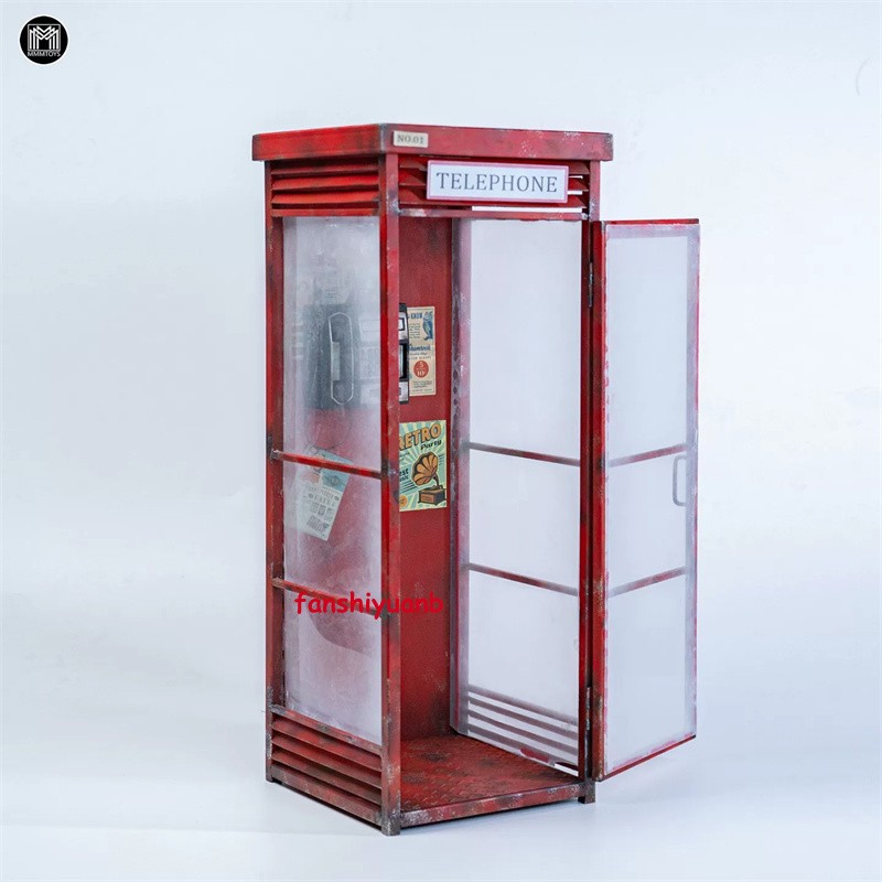 MMMTOYS 1/6 Phone Booth Model Scene Platform for 12” Action Figure Model Doll