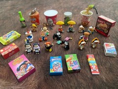 30 Garbage Pail Kids Micro Figures & Wacky Groceries Lot