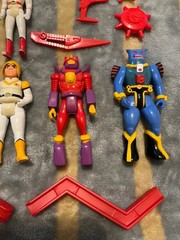 Vintage PANOSH PLACE VOLTRON KEY Lot Parts Weapons Helmet accessories set figure