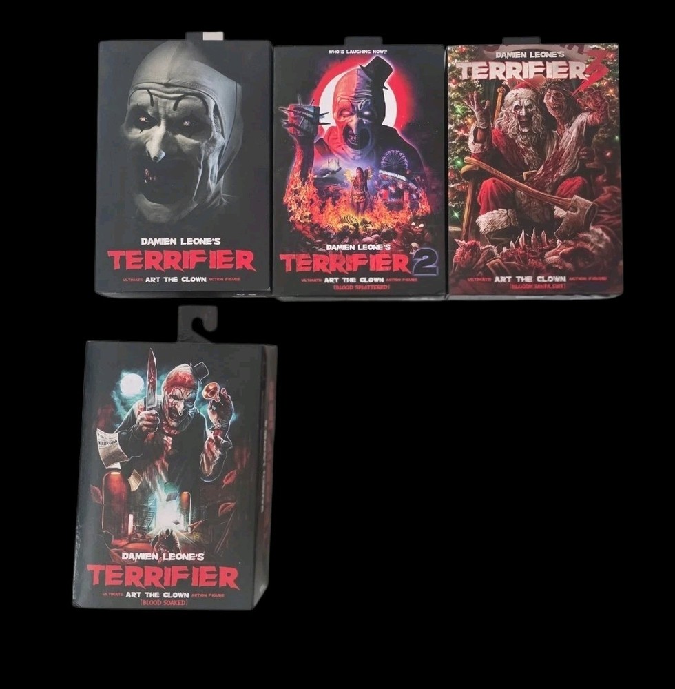 Neca Terrifier Art The Clown Figures w Exclusive Bloody Santa Walmart Target Lot