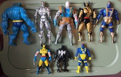 Vintage Marvel Toybiz 10″ Deluxe & 6-7″ Figures Lot of 8 From 90’s LOOK!