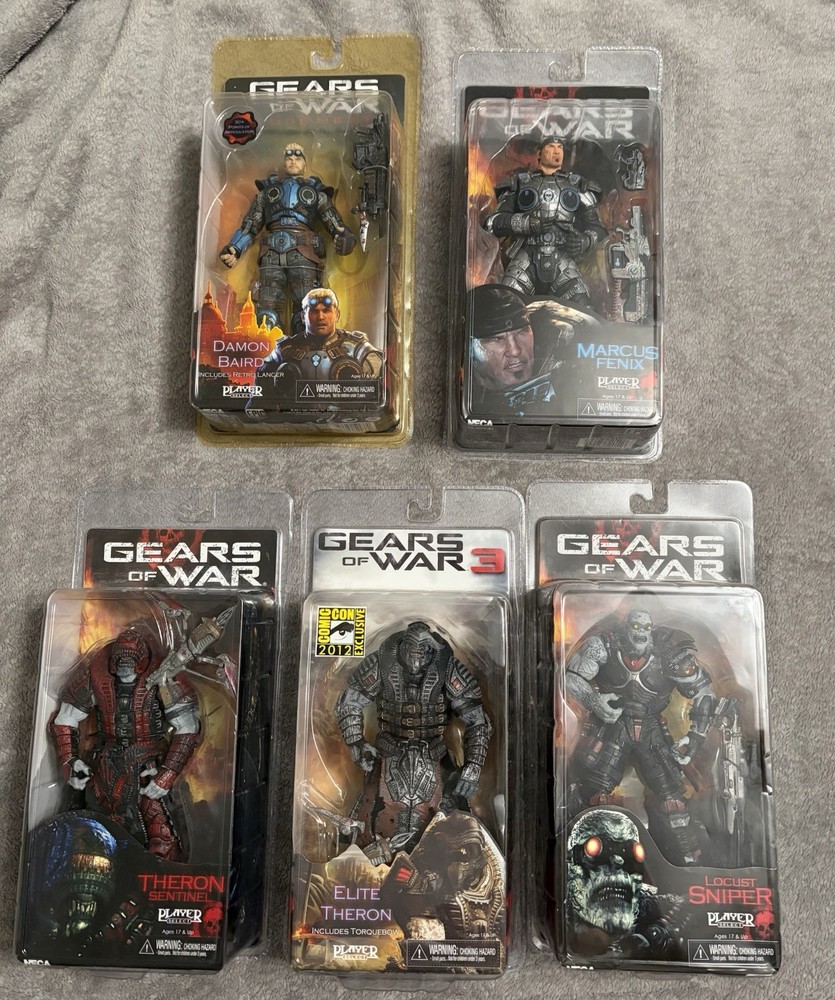 Gears Of War Neca Figures Lot – Theron Elite SDCC Sentinel Marcus Locust Baird
