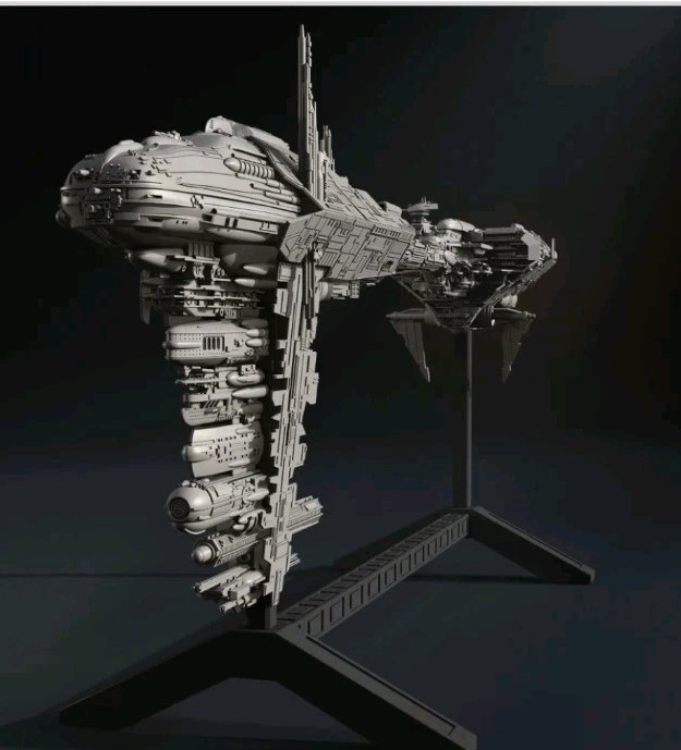 Star Wars Rebel Nebulon-b Medical Frigat 24″ W Base + Plaque 1/500 3d Model Kit