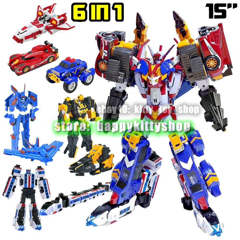 Tobot V Galaxy Detectives 15″ Master V Ultimate Figure Vehicle Combiner Robot
