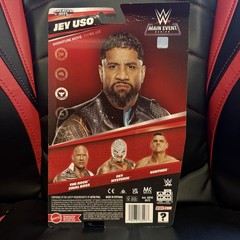WWE Main Event Series Jey Uso Action Figure Black & White Plastic