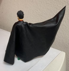 Custom Batman Mcfarlane 1:12 Robin Leather Wired Cape Damian Wayne NOT FIGURE