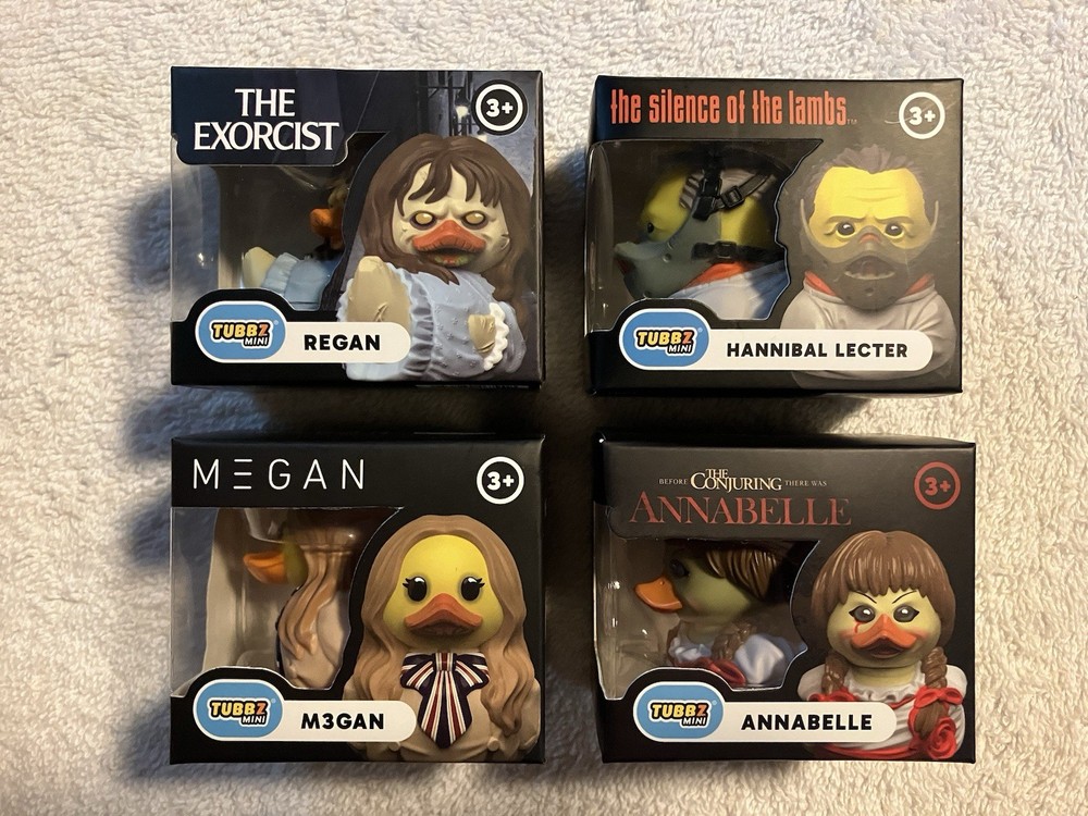 Mini Tubbz Cosplay Duck Horror Lot Annabelle Regan Megan & Hannibal Lecter