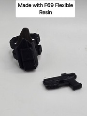 3d Print RIGHT SIDE HOLSTER V2 & GUN 1:12 6″ GI Joe Classified/Marvel Legend