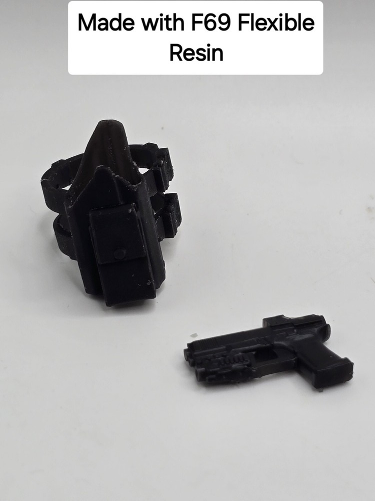 3d Print RIGHT SIDE HOLSTER V2 & GUN 1:12 6″ GI Joe Classified/Marvel Legend