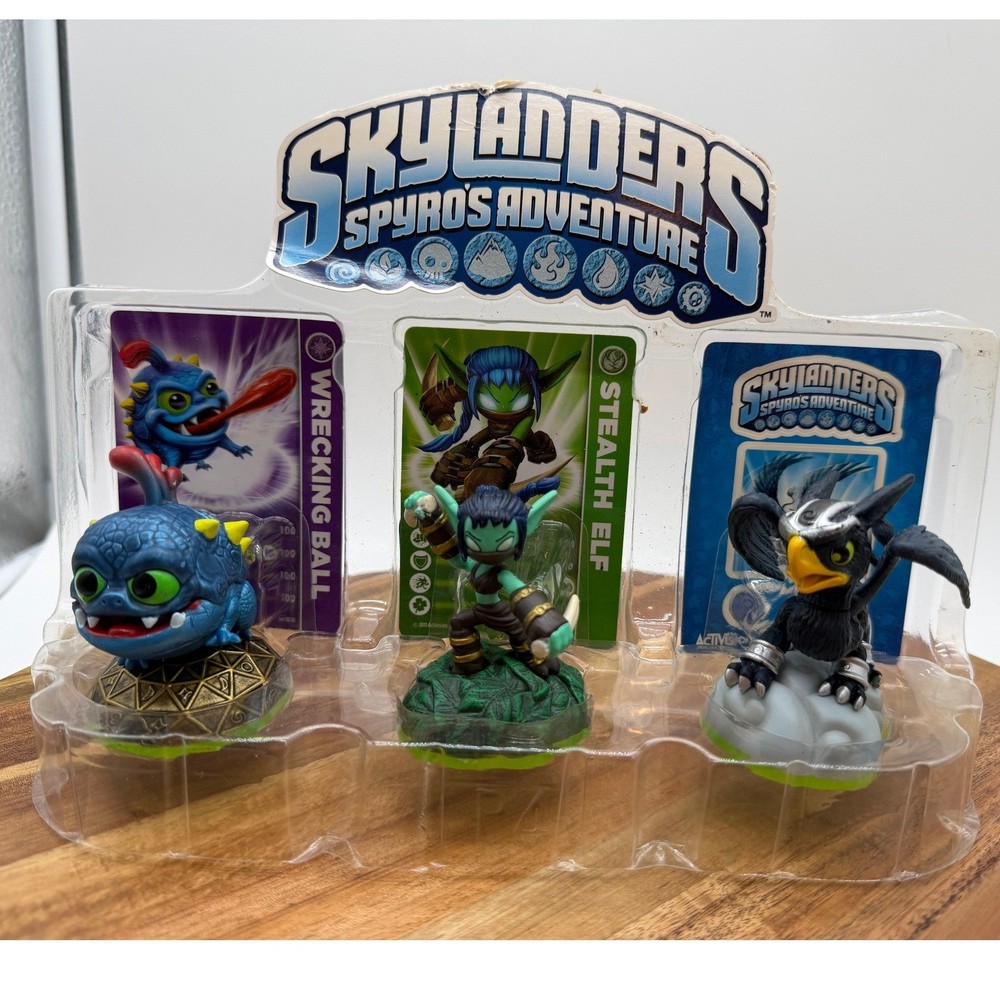 Skylanders Spyros Adventure 3-Pack Wrecking Ball Stealth Elf Sonic Boom 0353