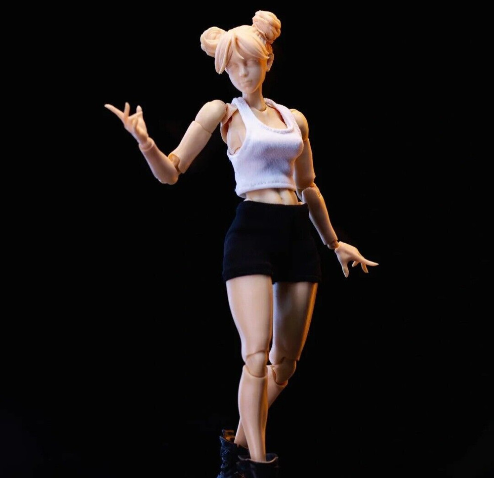 In Stock Pale Skin Romankey X COWL 1/12 Scale 6in Female Girl Body Action Figure