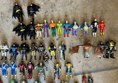 Vintage Batman Superman Joker XMen wolverine +The Shadow figures
