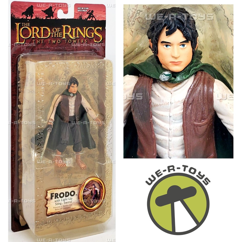 Lord of the Rings The Two Towers Frodo with Light Up Sting Sword Figure 81409
