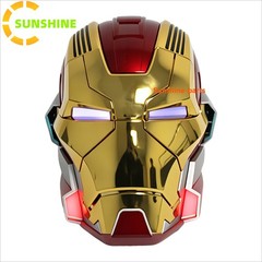 Iron Man MK17 Heart Breaker Helmet Gold English 1/1 Wearable Voice-control Props