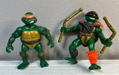 2004 – Mirage TMNT – Michelangelo – 3in Action Figure Lot – VG