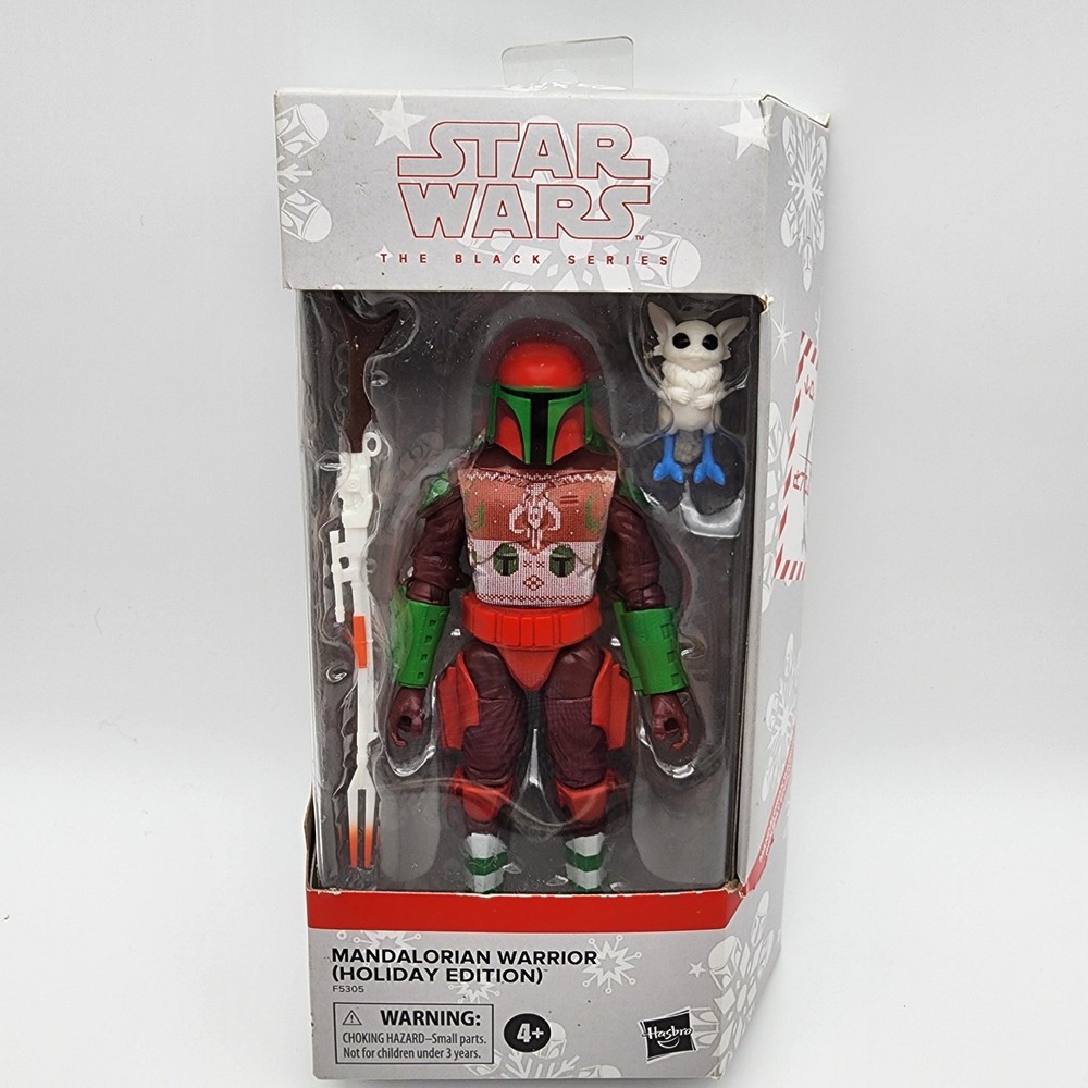 Hasbro Star Wars Mandalorian Warrior Holiday Edition Black Series NEW/SEALED
