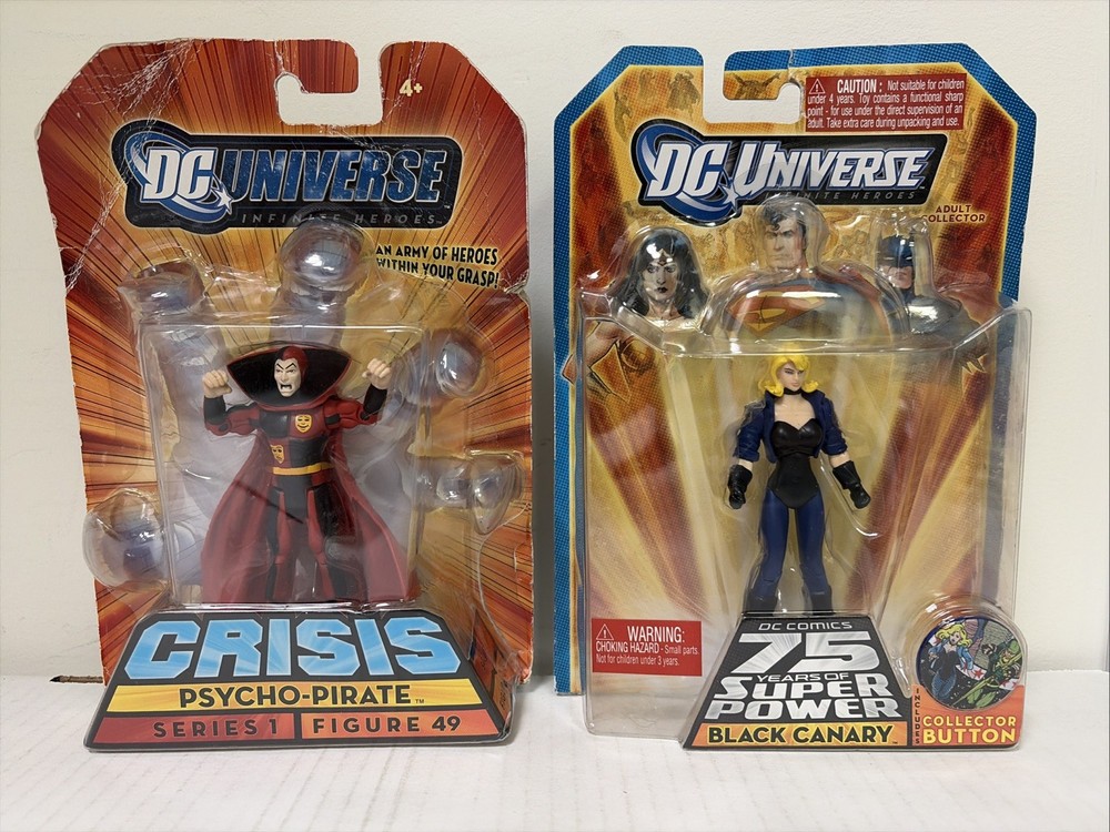DC Universe Lot Infinite Heroes Crisis Psycho-Pirate, Black Canary, New, MOSC