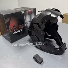 Iron Man Full Black Helmet MK5 1/1 Voice-controlled Wearable Mask Cosplay Prop