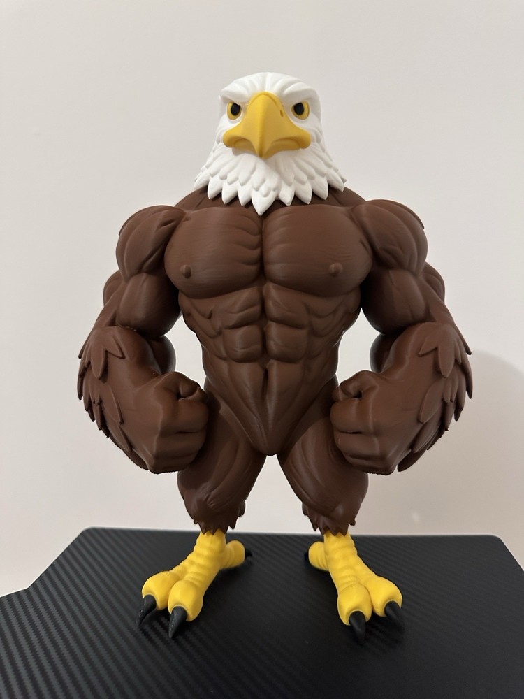American GigaChad Eagle – Patriotic Muscle Eagle Figure
