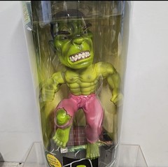 2002 Incredible Hulk Marvel Way Out Toys Talking Light Up Eyes Bobble Head Rare