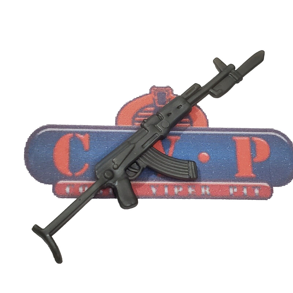 GI Joe Figure Accessory 2004 Snow Wolf Metallic Assault Rifle Gun