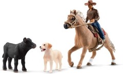 Schleich Western Riding Adventures Toy Farm Figure Playset for Kids 3-8 Years