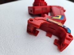 Bakuten Shoot Beyblade Red Kai/Dranzer EZ Grip Plastic Launcher Takara Tomy 2001