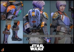 Hot Toys TMS171 Star Wars: Rebels Sabine Wren 1/6 Scale 12″ Figure In Stock USA
