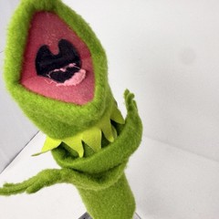 Vintage 1978 Fisher Price Jim Henson Muppets Kermit The Frog Hand Puppet