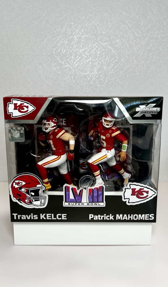 2024 McFarlane Travis Kelce Patrick Mahomes Dual Pack Super Bowl LVIII Las Vegas