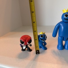 Rainbow Friends Phatmojo Figures Lot Of 5 Blue Cyan Red