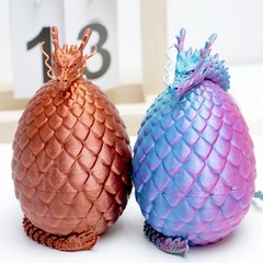 2PCS/Set 3D Printed Dragon Egg Model,Articulated Animals figure,Toys Home Decor