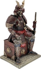 Japanese Samurai Warrior Figurine – Red Gold Decor^-