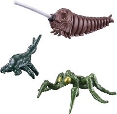 BANDAI GODZIBURST MOTHRA (1992) LARVA 60mm KAMACURAS 60mm & SHOCKIRUS 45mm