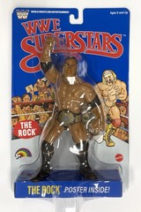 WWE The Rock Mattel LJN Series 3 Action Figure People’s Champ Superstars In Hand