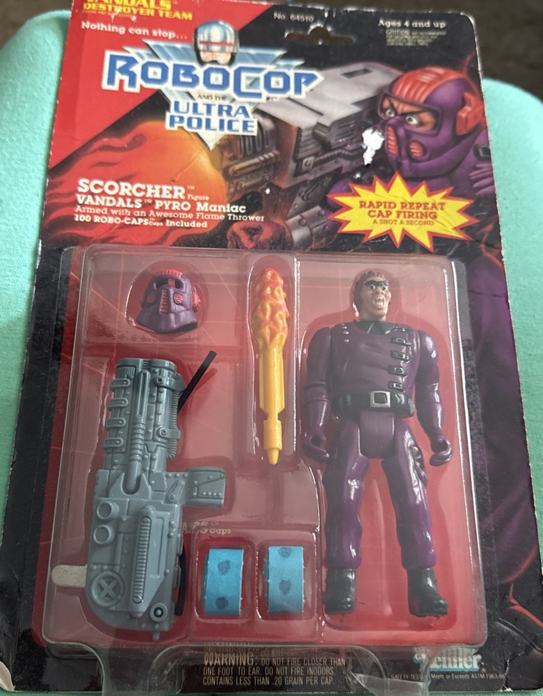 1989 Vintage Kenner RoboCop SCORCHER PYRO MANIAC 64510 SEALED