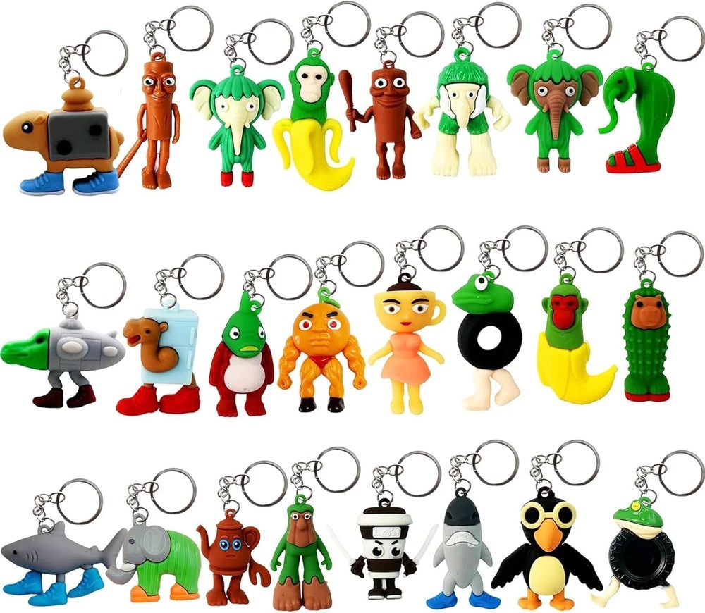Italian Brainrot Action Figure 24PCS Tung Sahur Keychain Colourful