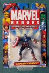 CAPTAIN AMERICA Miniature Poseable Action Figure 2.5” Toy Biz Marvel Heroes 05