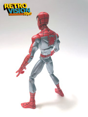 Spider-Man Animated Series Red/Silver Glider Spider Charged(2008, Hasbro) Figure