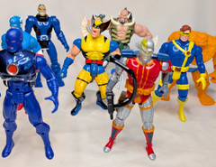 Vintage 1990s MARVEL Figures Captain America Deathlok Cyclops Wolverine Stealth