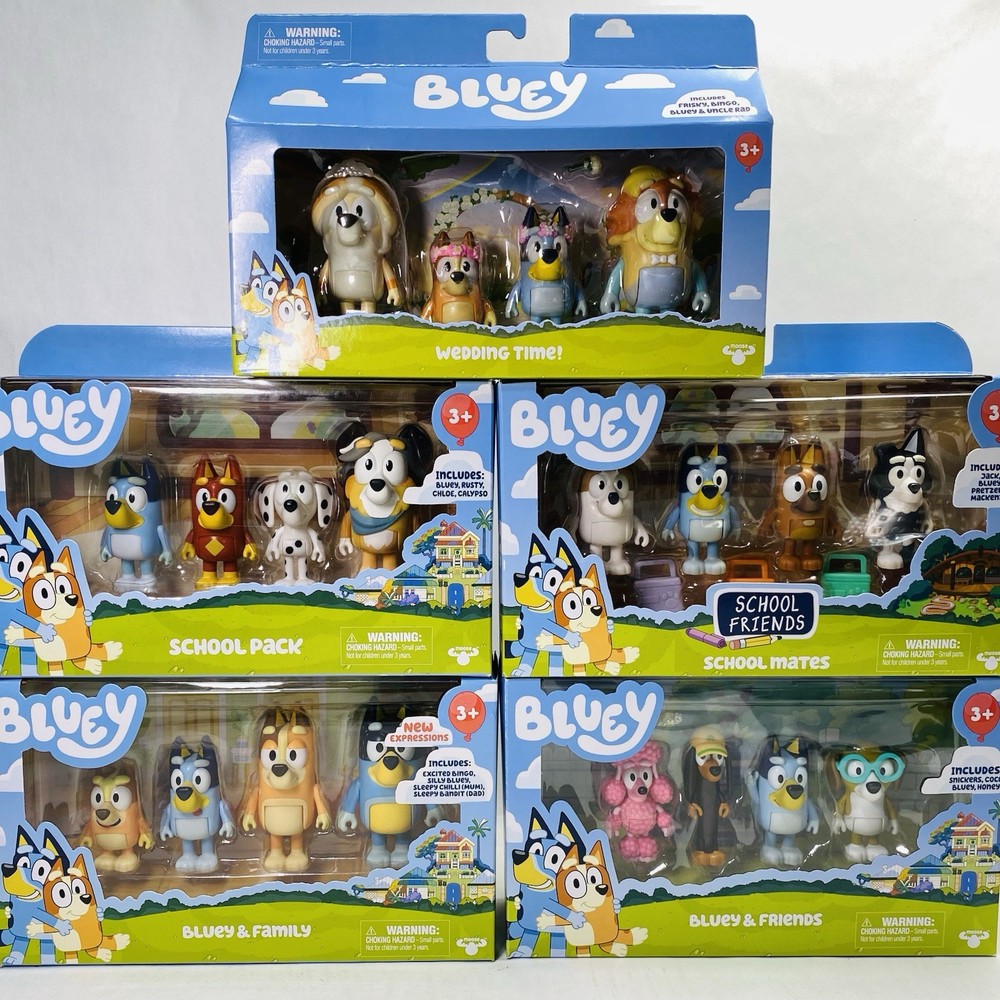 New! 20 Bluey Figures Rad Frisky Calypso Mackenzie Rusty Chloe Honey Bandit