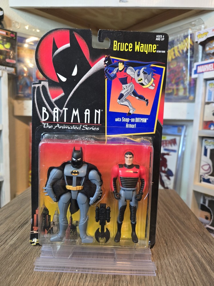 1992 Kenner Batman The Animated Series: Bruce Wayne Action Figure, Snap On Armor