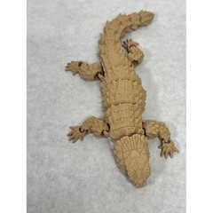 3D Printed Articulated Armadillo Lizard Flexible Reptile Toy Tan Fidget Figure