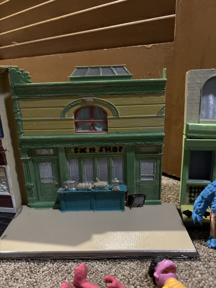 Sesame Street Custom Super7 Style Scale Diorama The Fix It Shop