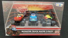 Disney Pixar Cars Toons: Monster Truck Mater 3 Pack Box Sets x 3 in Mint Package