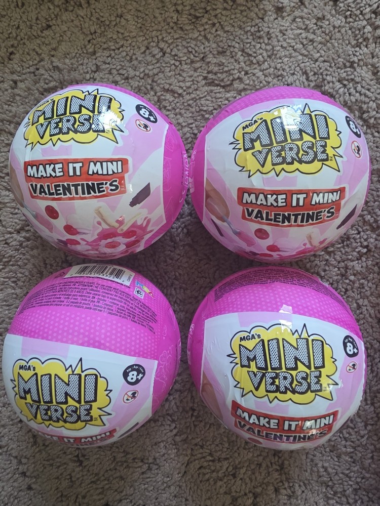 Lot of 4 – MGA’s Miniverse Make It Mini Valentine’s Series 3 – BRAND NEW SEALED