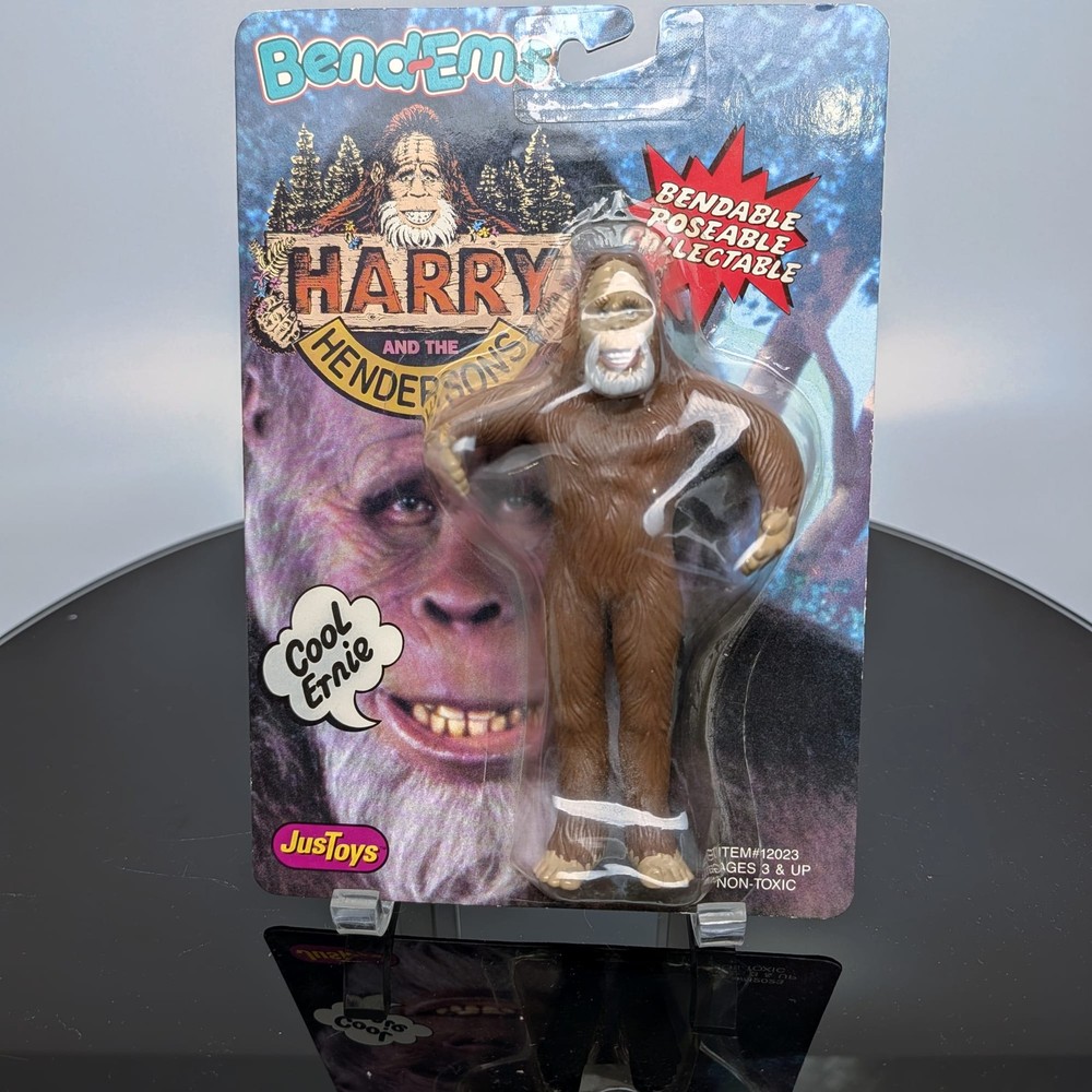 JusToys Bend-Ems Harry & The Hendersons 1991 Bigfoot Figure New Sealed NOC