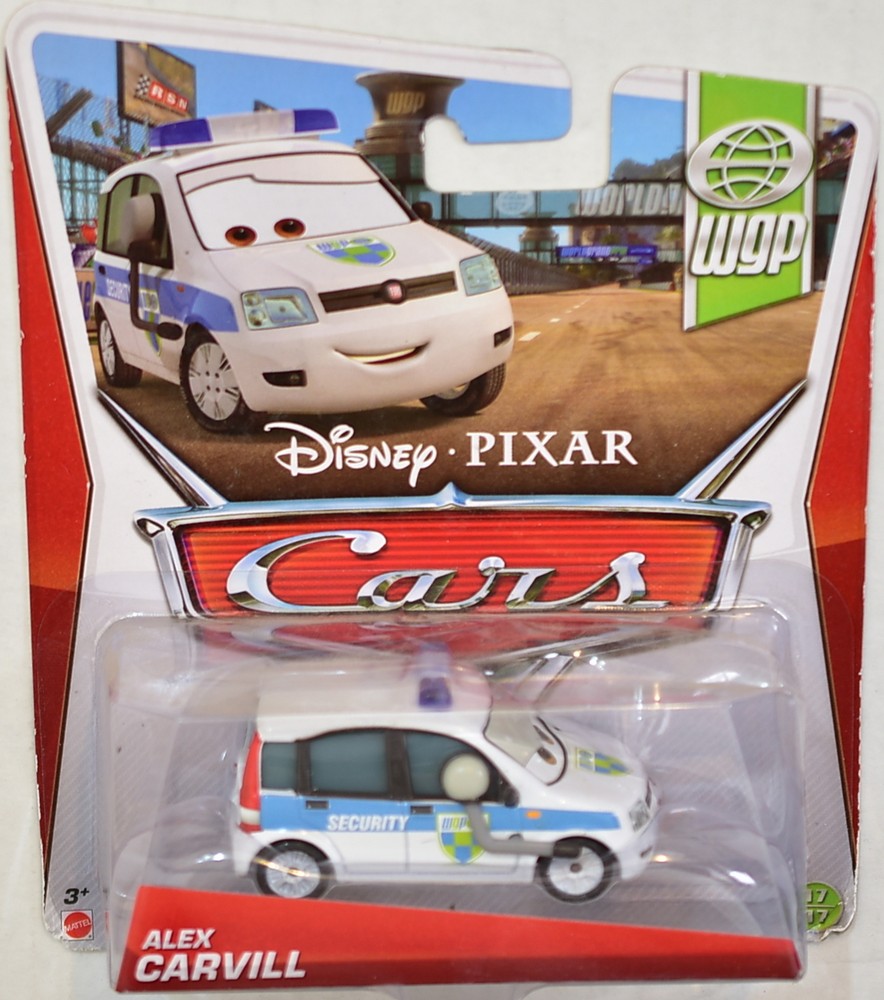 DISNEY PIXAR CARS 2013 WGP ALEX CARVILL WHITE