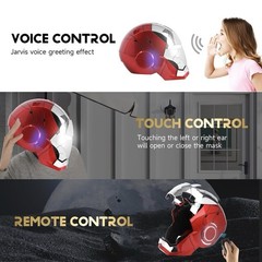 Iron Man Helmet with Voice, Touch & Remote Control – MK 5 V Red Silver