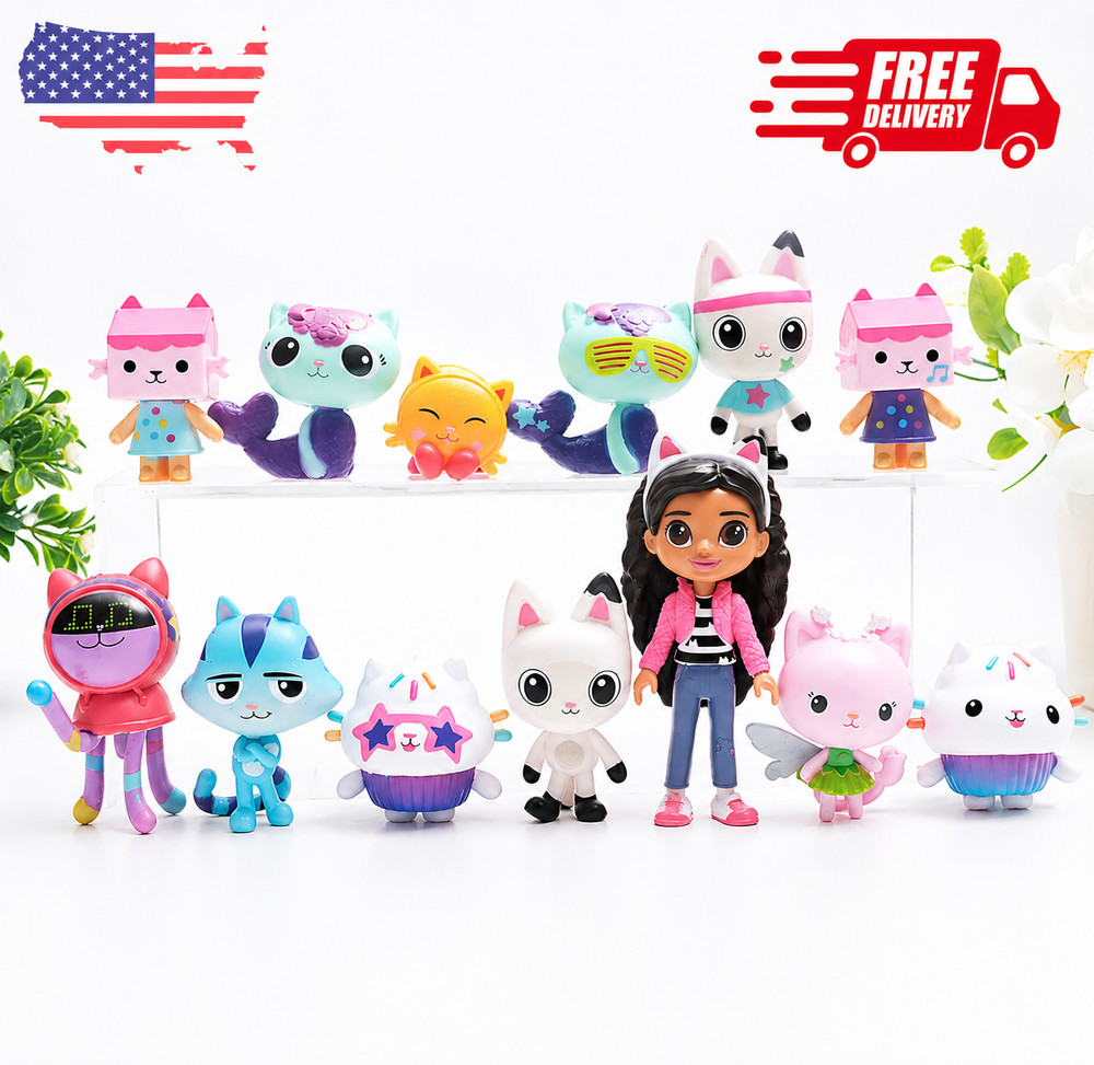 13pcs/set Gabby’s Dollhouse Action Figure Cute Doll Collection Model Toys-New